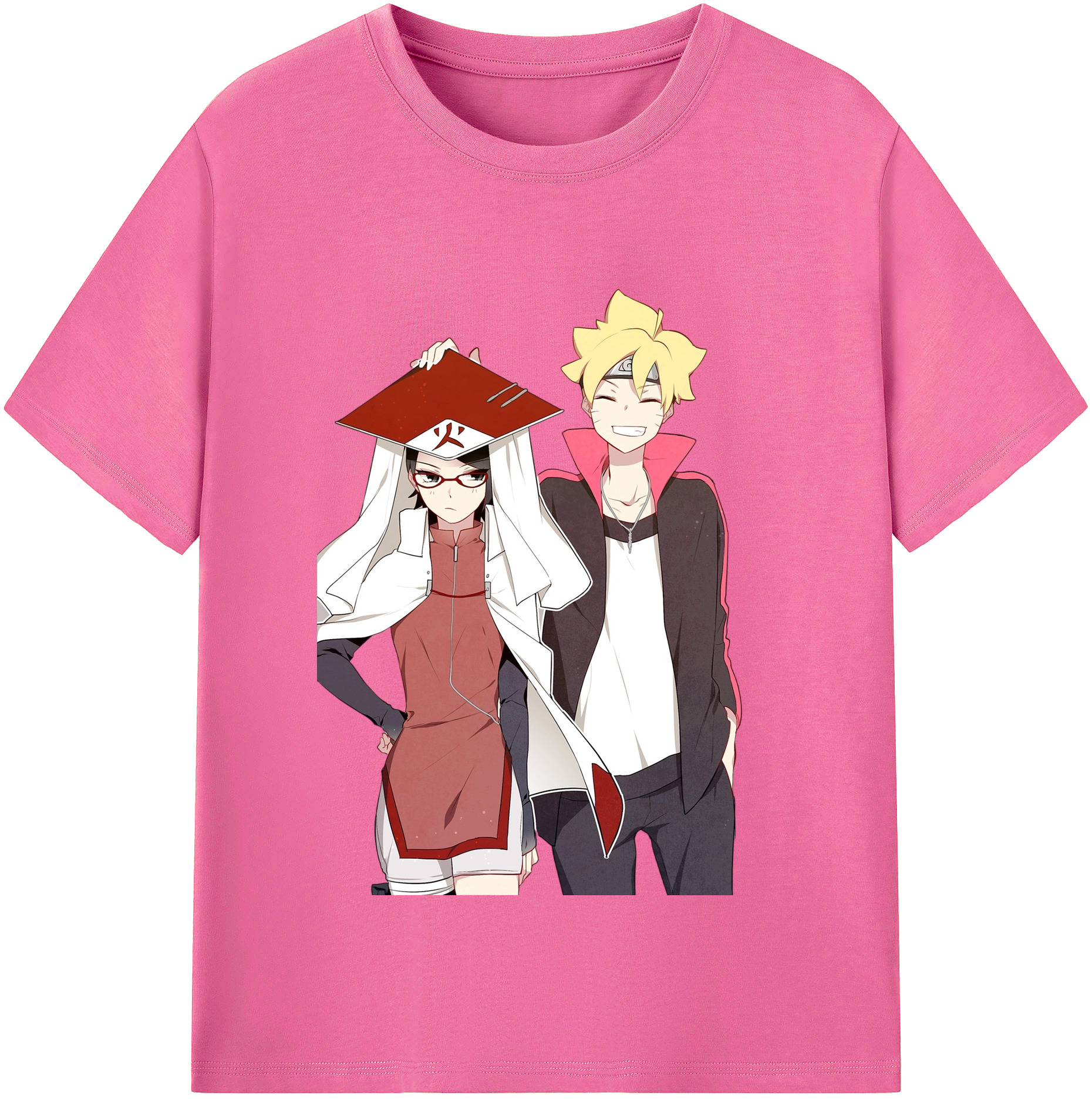 （画像用） NARUTO -ナルト- うちは サラダ Uchiha Sarada レディースカジュアルプリントTシャツ（綿100％）